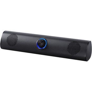 Defender Z11 PC Soundbar 2.0 - Altavoz compacto para monitor con control de volumen LED, alimentación USB, 6 W RMS, clavija de 3,5 mm (negro)