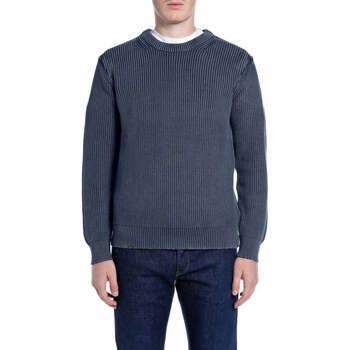 Replay Jersey Maglione Girocollo in Cotone Effetto Used para hombre