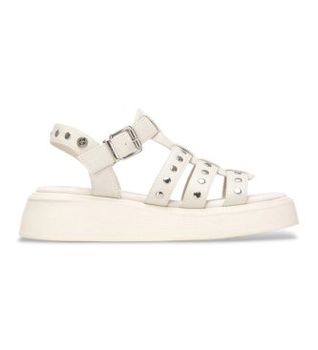 Xti para mujer. 14523802-HIELO Sandalias 145238 blanco roto (38), Plano, Hebilla, Casual