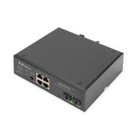 conmutador gigabit poe industrial digitus de 4 puertos con 2 sfp