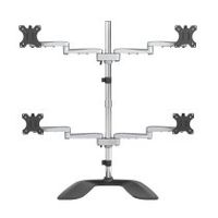 startechcom base soporte de escritorio para 4 monitores de hasta 32 8kg - articulado - en acero y aluminio
