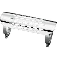 protector termico del tubo de escape 185x45mm cromado completo