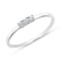 anillo de oro blanco de 14 quilates para mujer con diamantes