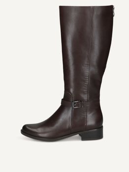 CAPRICE Boots, brown, made of Leather with Block heel, Size 39