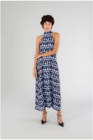 vestido con escote americano en estampado marroqui ethnic xs