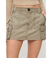 superdry para mujer w7210305a falda utility parachute taupe xs casual algodon