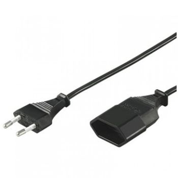 Goobay Cable de Alimentación para Extensión CEE 7/16 3m Negro