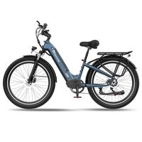 bicicleta electrica 26 evercross ek16 fat bike  bateria 48v 15ah autonomia 100km  freno disco app lcd  urbana y campo azul
