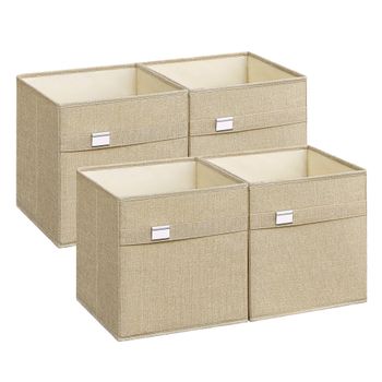 Plegables Cajas Almacenaje, Beige Arena / 30 x 30 x 30 cm