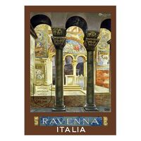 legendarte - cartel turistico vintage ravenna - cuadro lienzo impresion digital cm 50x70