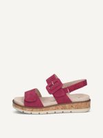 caprice sandal pink made of leather without heel size 40