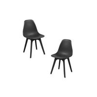 pack 2 sillas kelen suprym de polipropileno 82465039 cm - negro