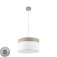 colgante cloe 1xe27 niquelblanca-madera gris regx40x40 cm