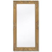 espejo de paredespejo de bano estilo barroco dorado 100x50 cm cfw999662