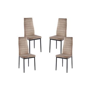 Pack 4 Sillas Lauter Terciopelo De Terciopelo 96*40*40.50 Cm - Champán