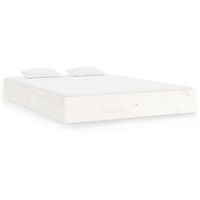 cama matrimonial  cama para adultos  estructura de cama madera maciza blanca 120x200 cm