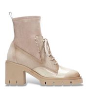 hispanitas para mujer hi254281 botines de piel zurich beige crema 38 5 a 8cm cordones cremallera casual