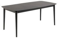 mesa de comedor extensible de madera negra