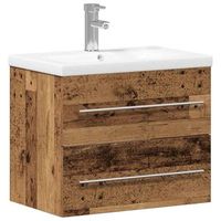 gabinete de lavabo para bano 2 uds madera vieja vidaxl