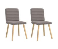 vidaxl sillas de comedor 2 unidades tela gris taupe