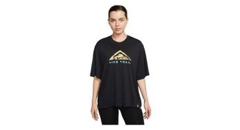 Camiseta de trail nike dri fit mujer negro