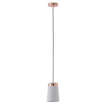 Lámpara colgante de estilo industrial gris.