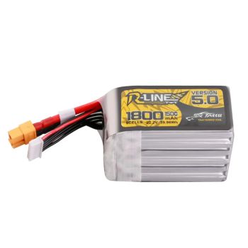 Batería Lipo Tattu R-Line Versión 5.0 1800mAh 6S 22.2V 150C XT60 para dron de carrera RC FPV GEPRC Vapor D6 HD O4 Pro 6S