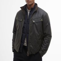 barbour international ashbeck waxed cotton jacket - xxl