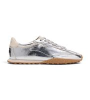 hoff para mujer 22661403 zapatillas de piel bridge fl plateado 39 plata plano cordones casual