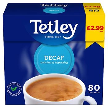 Tetley Tea Bags Decaffeinated 80