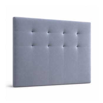 Cabecero De Cama Olson Tapizado En Tela Velvet Gris, Cama Doble 150 Cm