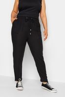 yours joggers negros mezcla de lino mujer curvy y tallas grandes yours