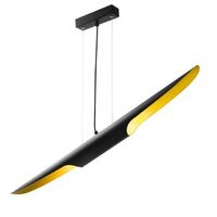 lampara de techo efsun-581-s negro metal 100x8x104 cm