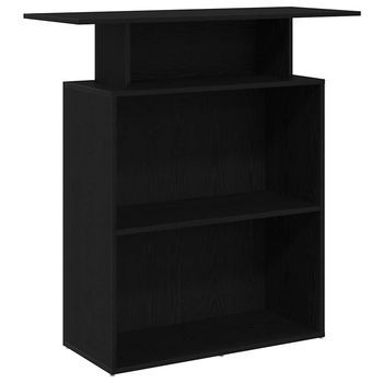 Mostrador De Recepción Negro 100x40x104 Cm Madera De Ingeniería