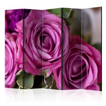 Biombo - Bunch Of Lila Flowers Ii [room Dividers]