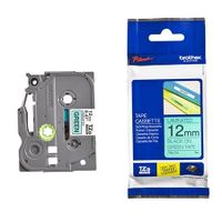 brother tze-731 original p-touch label tape 12mm x 8m black on green