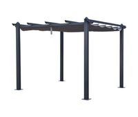 pergola independiente 3  3m cassis gris - estructura de aluminio