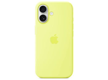 Apple Funda de silicona con MagSafe, Para iPhone 17, Compatible correa Crossbody, Amarillo neón