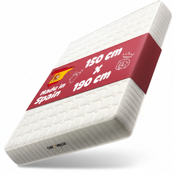 Colchón Viscoelástico Confort 150 X 190 - Altura 22 Cm | Alta Densidad - Núcleo Hr 28kg - Firmeza Media
