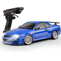 ldrc 1899a99 rtr 118 24g rwd coche rc drift gtr r34 giroscopo opcional luz led en carretera carroceria de aleacion to