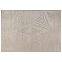 alfombra interior galati beige 200 x 140 cm poliester vidaxl