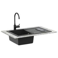 lavabo de bano moderno  lavabo negro 780 x 500 mm 80 cuarzo y 20 resina