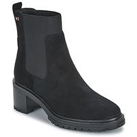 tommy hilfiger botines flag mid heel suede chelsea para mujer