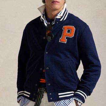 Polo Ralph Lauren Cotton-Jersey Baseball Jacket - M