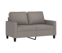 sofa de 2 plazas - sofa de salon - sofa moderno de tela gris taupe 120 cm
