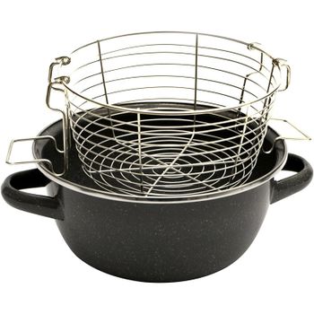 Magefesa Parma Salten Freidora Recubrimiento Esmaltado con Cestillo 24cm
