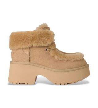 UGG para mujer. 1171532 Botines de Piel Esmee beige (40), 5 a 8cm, Cordones, Casual