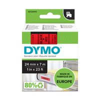dymo s0720970  53717 cinta negro sobre rojo 24 mm original
