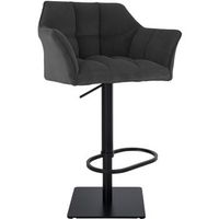 taburete de bar damaso cord pana gris oscuro 45x64x88 cm clp