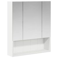 armario con espejo de bano  mueble de bano con estante 60 x 145 x 70 cm
